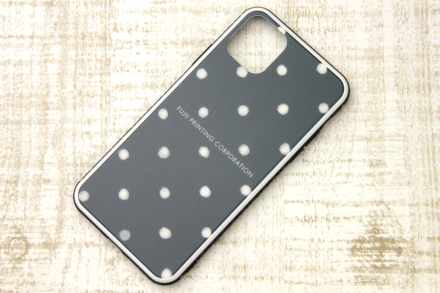 強化ガラス製 iPhoneケース印刷(iPhone11 Pro Max用・白フチ付)