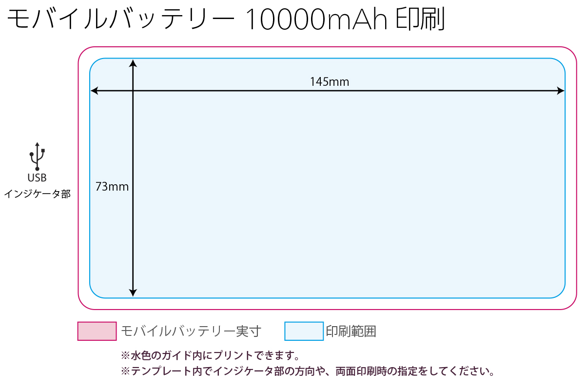 数量限定 モバイルバッテリー印刷 mah Microusb オリジナルプリントの藤井印刷